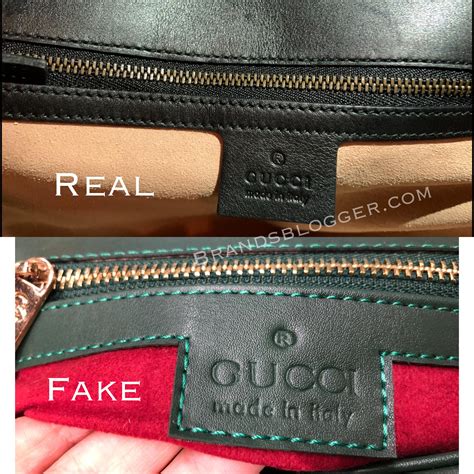 how to tell authentic gucci bag from fake|counterfeit Gucci.